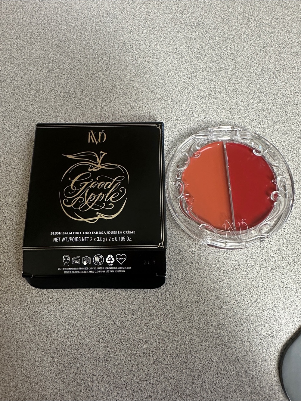 Kat Von D Good Apple Dual Blush Balm — Orange & Red Duo